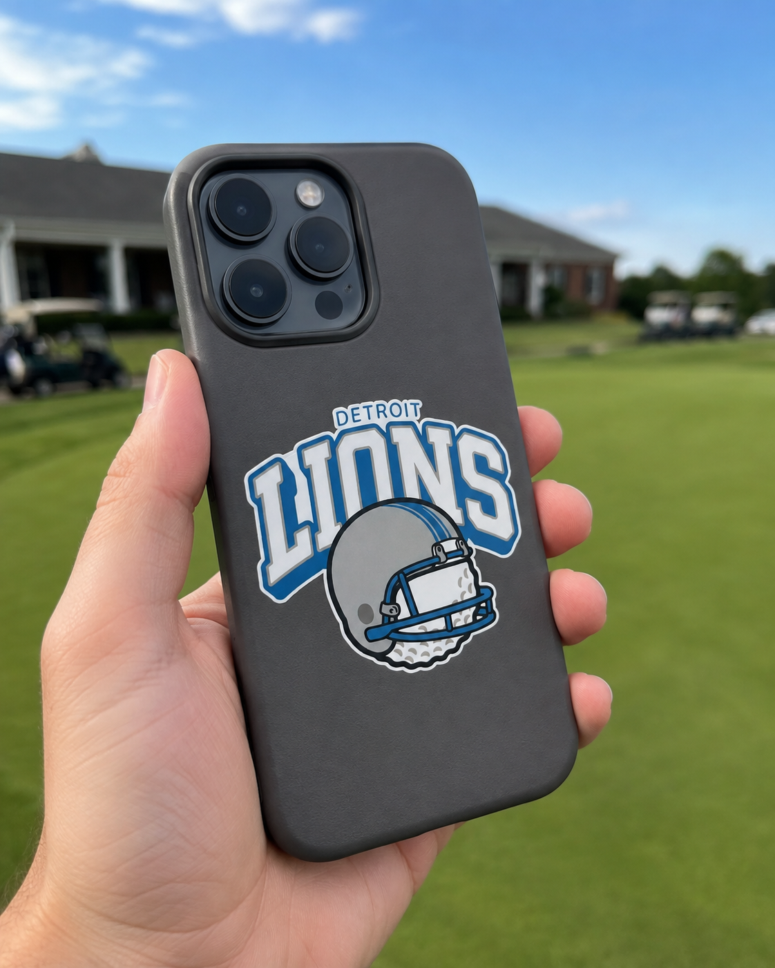 Detroit Golf Sticker, Vintage Bootleg Vinyl Decal, Motor City Golf Sticker, Blue and Silver Gameday Sticker, Michigan Water Bottle Decal