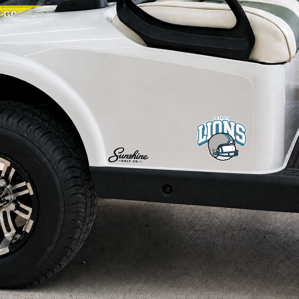 Detroit Golf Sticker, Vintage Bootleg Vinyl Decal, Motor City Golf Sticker, Blue and Silver Gameday Sticker, Michigan Water Bottle Decal