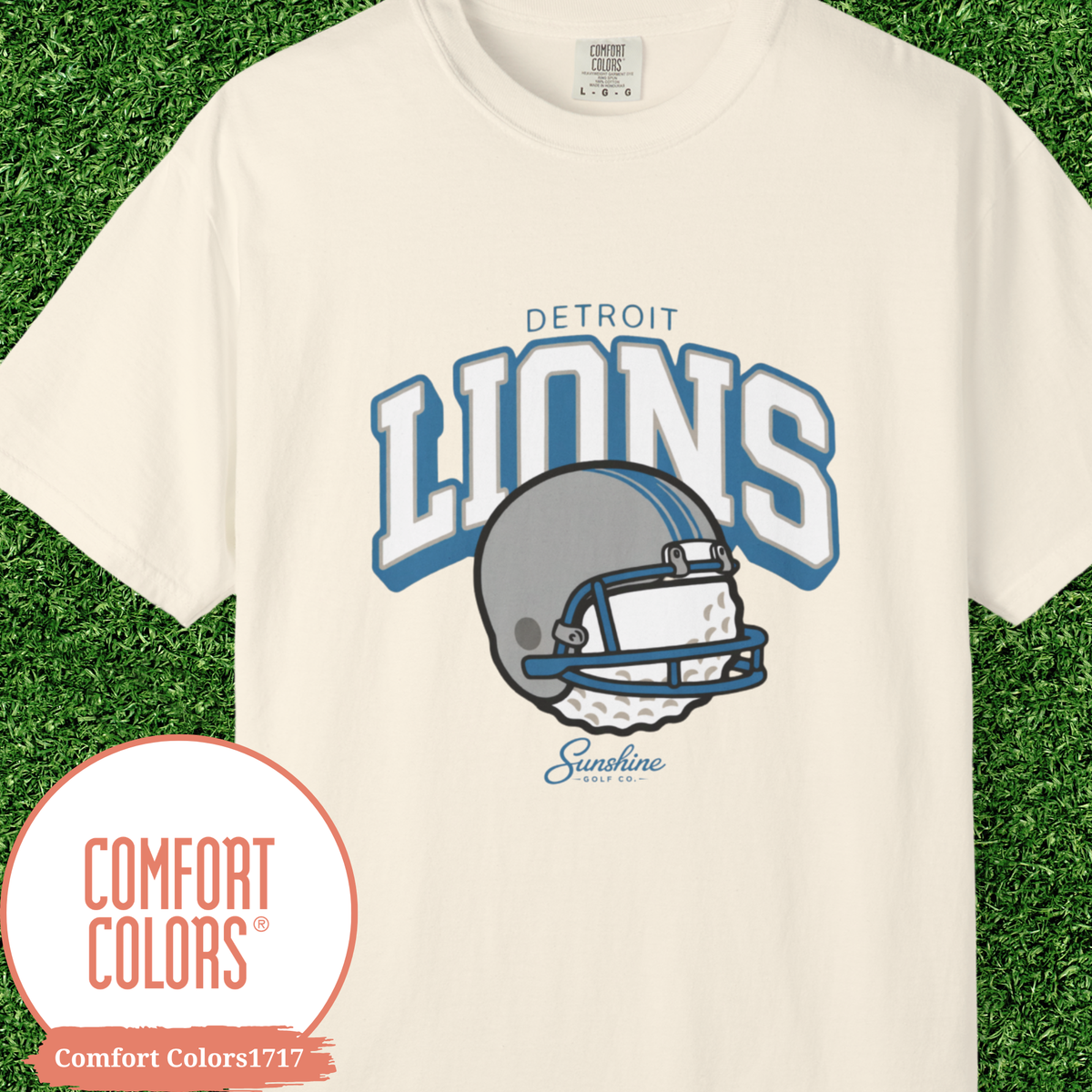 Detroit Golf Shirt, Vintage Bootleg Comfort Colors Tee, Motor City Golf T-Shirt, Blue and Silver Gameday Golf Gift, Michigan Golf Apparel