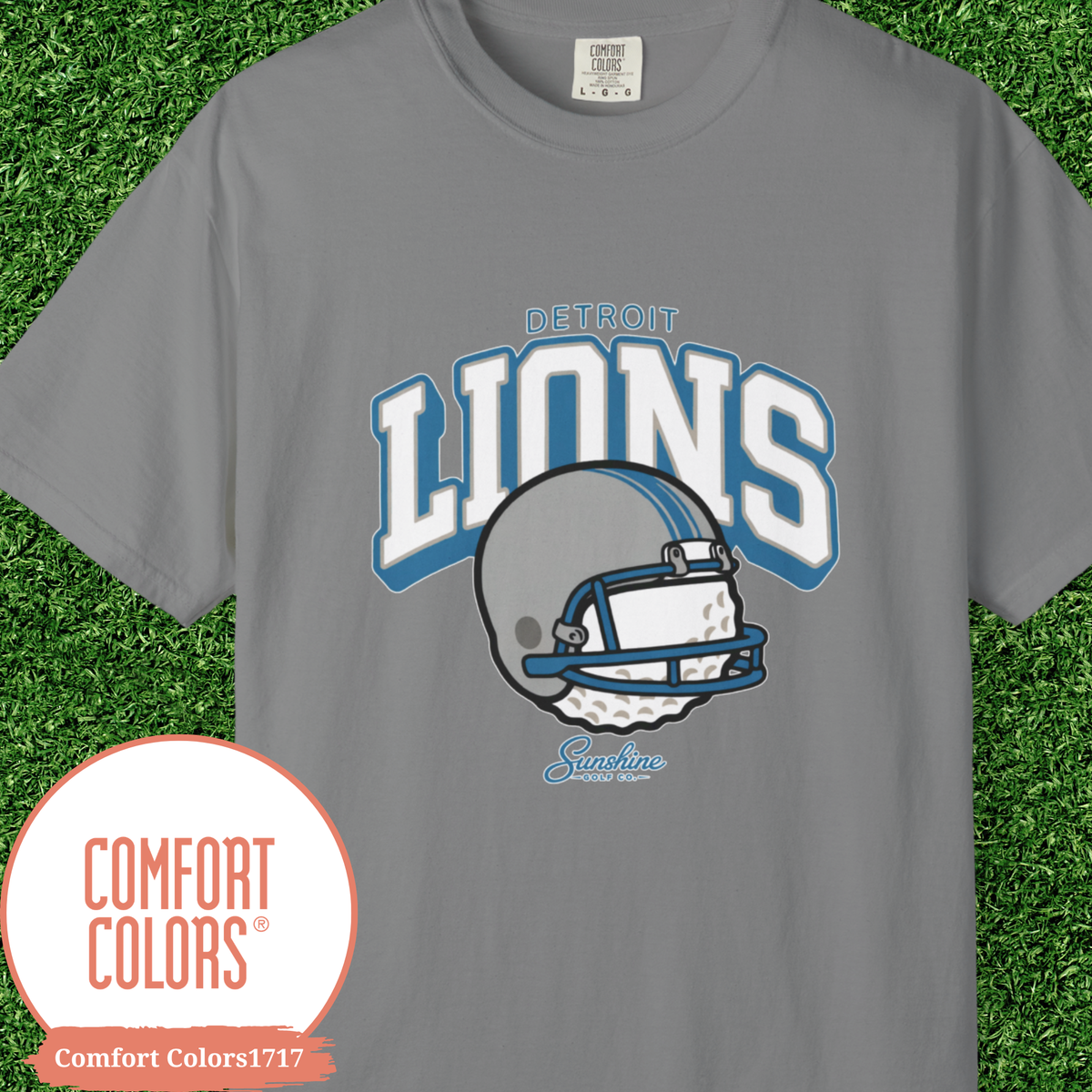 Detroit Golf Shirt, Vintage Bootleg Comfort Colors Tee, Motor City Golf T-Shirt, Blue and Silver Gameday Golf Gift, Michigan Golf Apparel