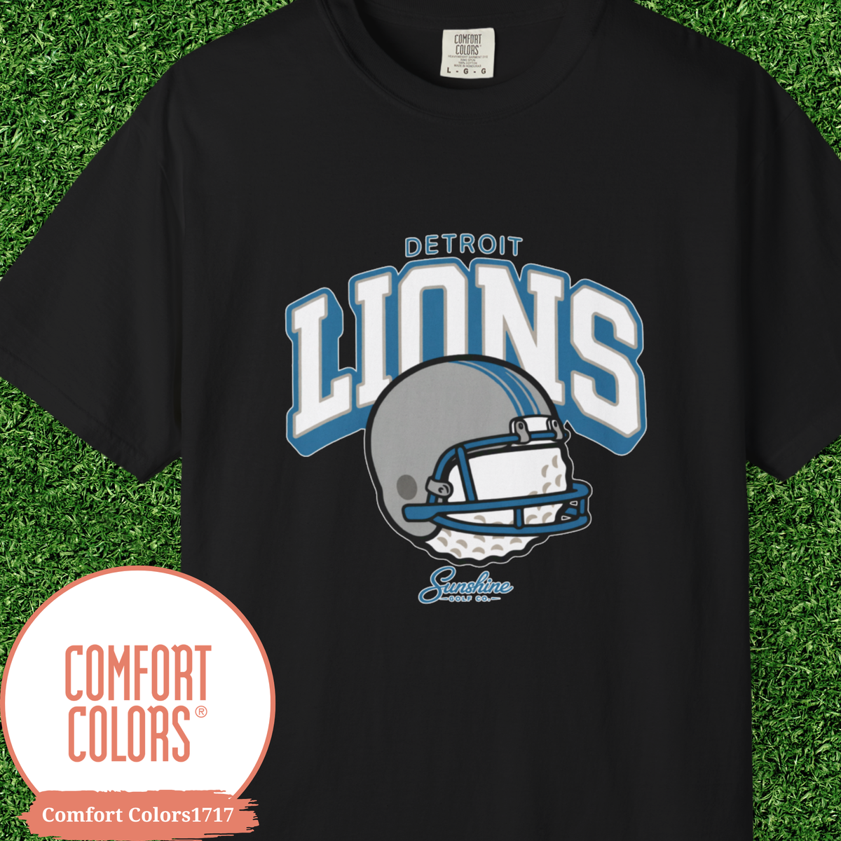 Detroit Golf Shirt, Vintage Bootleg Comfort Colors Tee, Motor City Golf T-Shirt, Blue and Silver Gameday Golf Gift, Michigan Golf Apparel