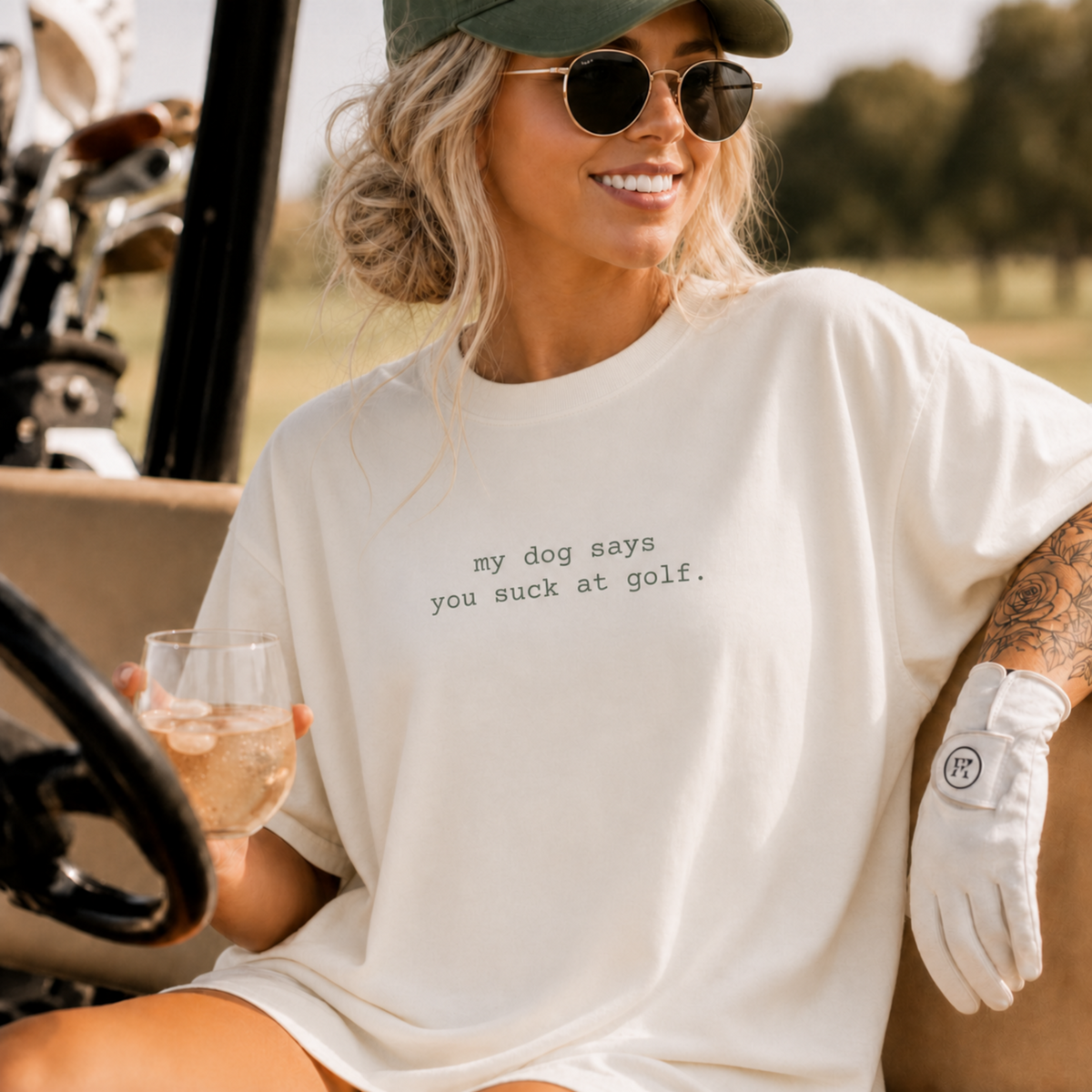 My Dog Says You Suck at Golf Tee