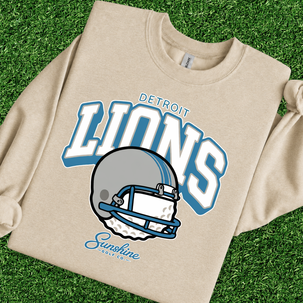 Detroit Golf Sweatshirt, Vintage Bootleg Crewneck, Motor City Golf Gift, Blue Silver Gameday Sweatshirt, Michigan Golf Apparel