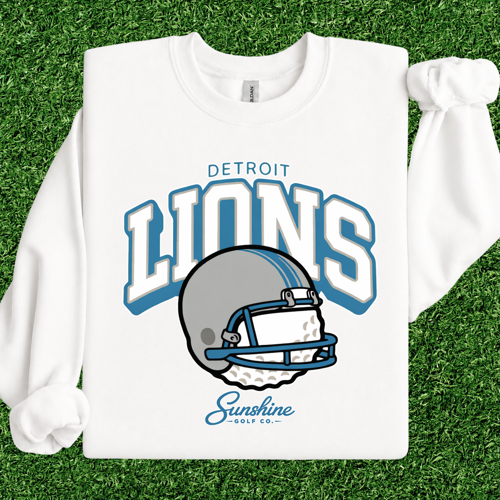 Detroit Golf Sweatshirt, Vintage Bootleg Crewneck, Motor City Golf Gift, Blue Silver Gameday Sweatshirt, Michigan Golf Apparel