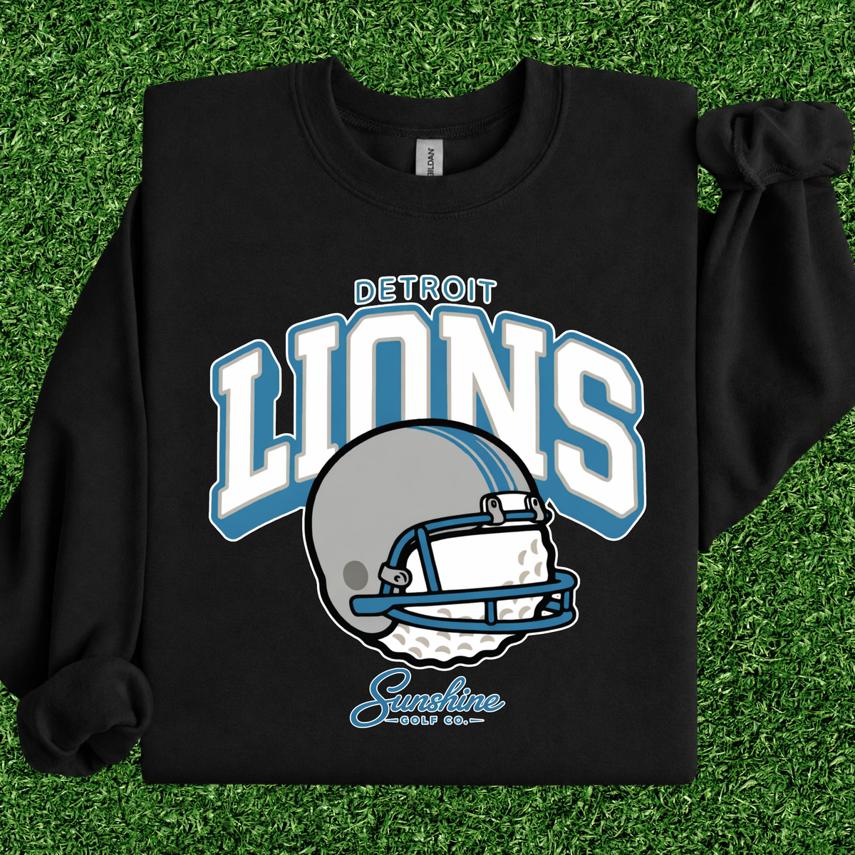 Detroit Golf Sweatshirt, Vintage Bootleg Crewneck, Motor City Golf Gift, Blue Silver Gameday Sweatshirt, Michigan Golf Apparel