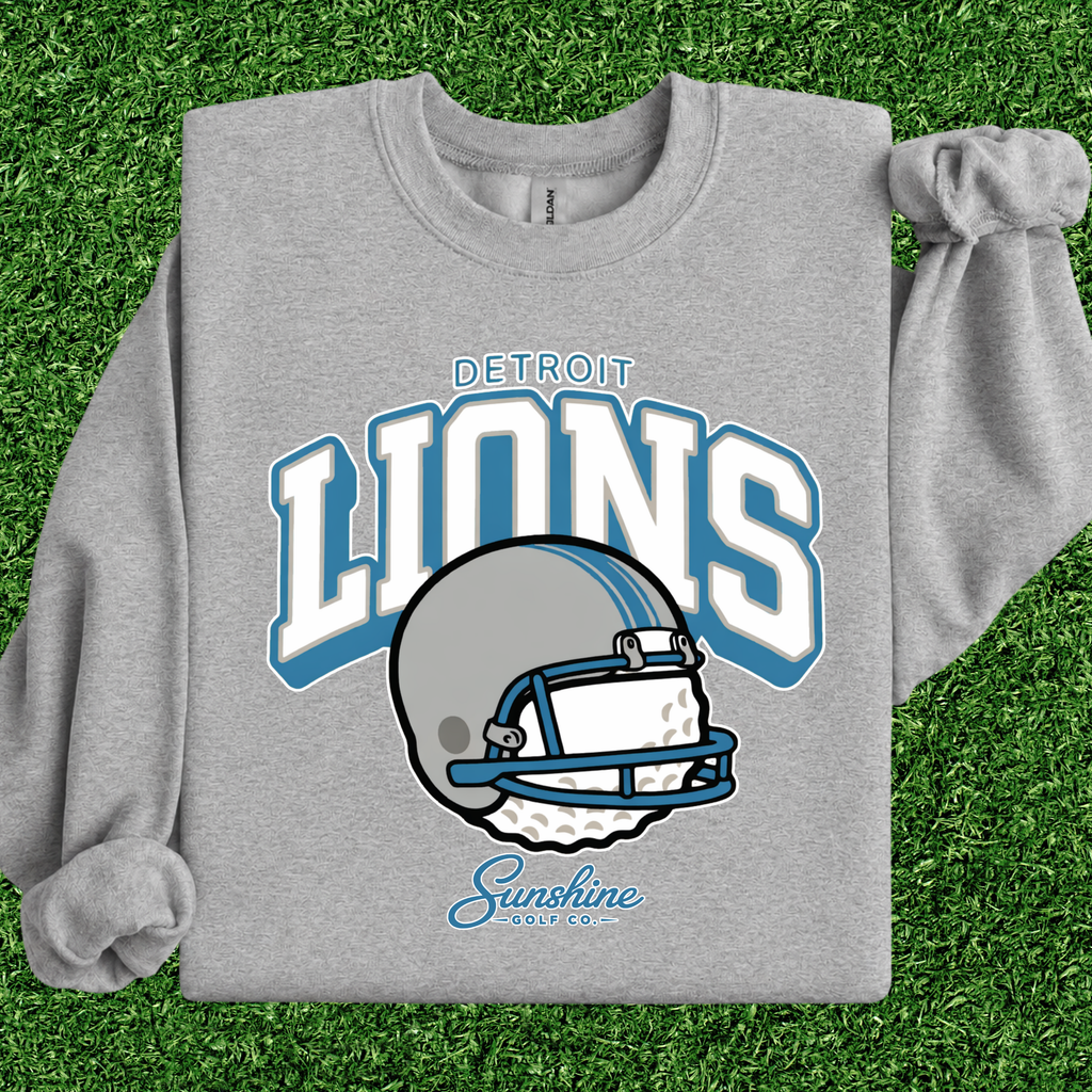 Detroit Golf Sweatshirt, Vintage Bootleg Crewneck, Motor City Golf Gift, Blue Silver Gameday Sweatshirt, Michigan Golf Apparel