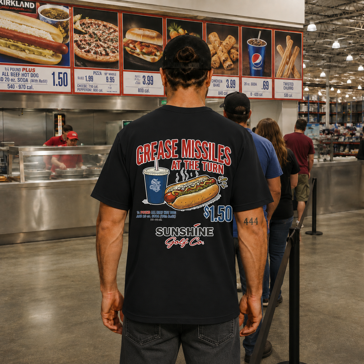 Funny Golf Shirt, Hot Dog Golf Tee, Comfort Colors Golf T-Shirt, Golf Humor Shirt, Snack Bar Tee, Golf Gift for Him, Back Print Tee