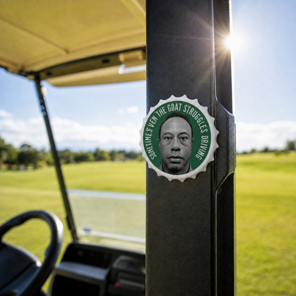 Magnetic Bottle Opener, Funny Golf Gift for Men, Golf Cart Accessory, Bottle Cap Shaped Opener, Golfer Gift, 19th Hole Bachelor Party Gift