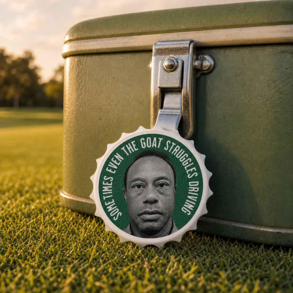 Magnetic Bottle Opener, Funny Golf Gift for Men, Golf Cart Accessory, Bottle Cap Shaped Opener, Golfer Gift, 19th Hole Bachelor Party Gift