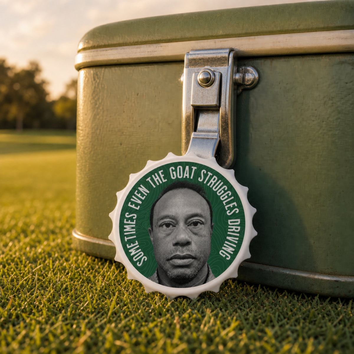 Magnetic Bottle Opener, Funny Golf Gift for Men, Golf Cart Accessory, Bottle Cap Shaped Opener, Golfer Gift, 19th Hole Bachelor Party Gift