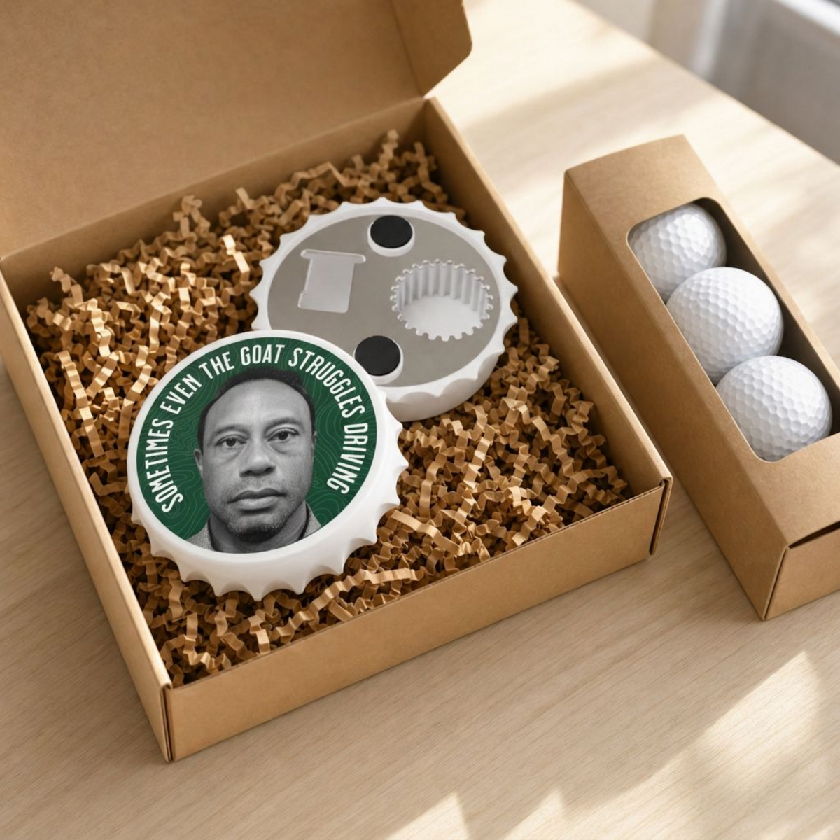 Magnetic Bottle Opener, Funny Golf Gift for Men, Golf Cart Accessory, Bottle Cap Shaped Opener, Golfer Gift, 19th Hole Bachelor Party Gift