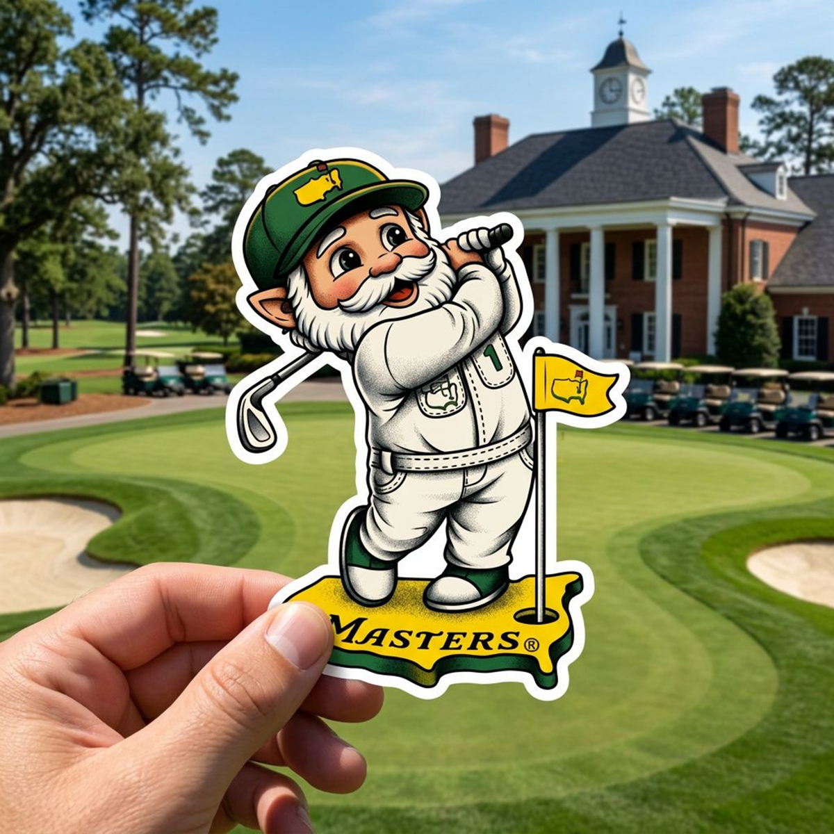 Golf Gnome Sticker | Funny Golf Vinyl Decal | Kiss Cut Sticker | Water Bottle Sticker | Golfer Gift | Golf Cart Cooler Laptop Decal