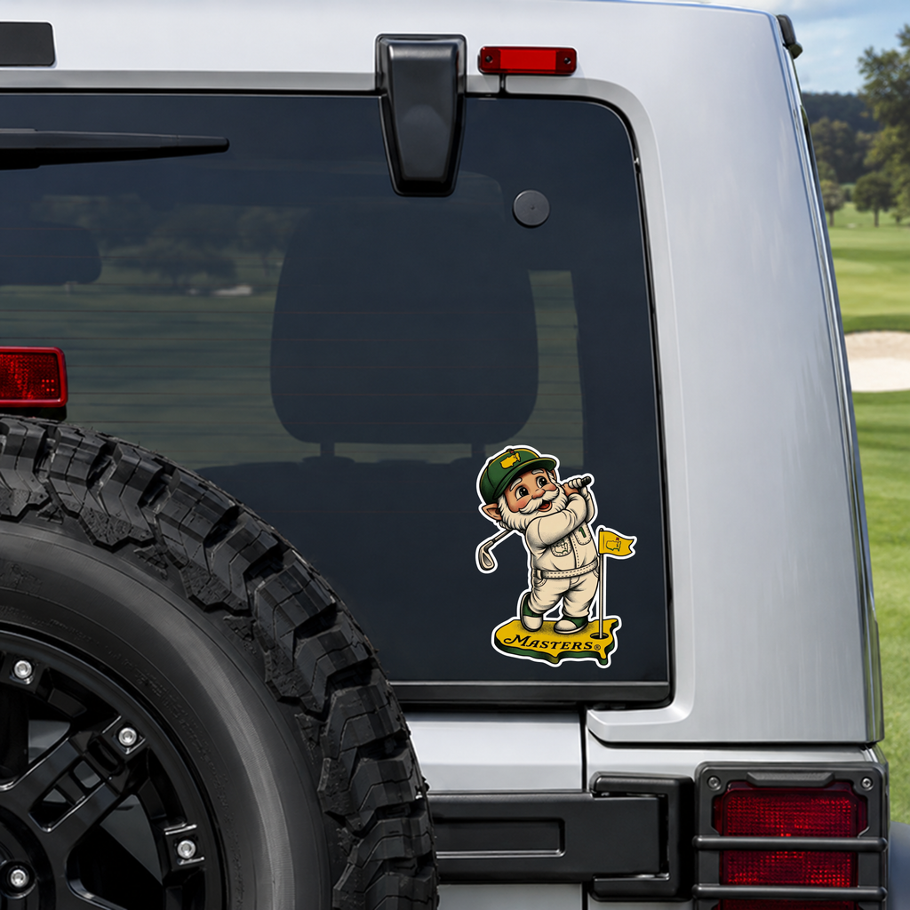 Golf Gnome Sticker | Funny Golf Vinyl Decal | Kiss Cut Sticker | Water Bottle Sticker | Golfer Gift | Golf Cart Cooler Laptop Decal