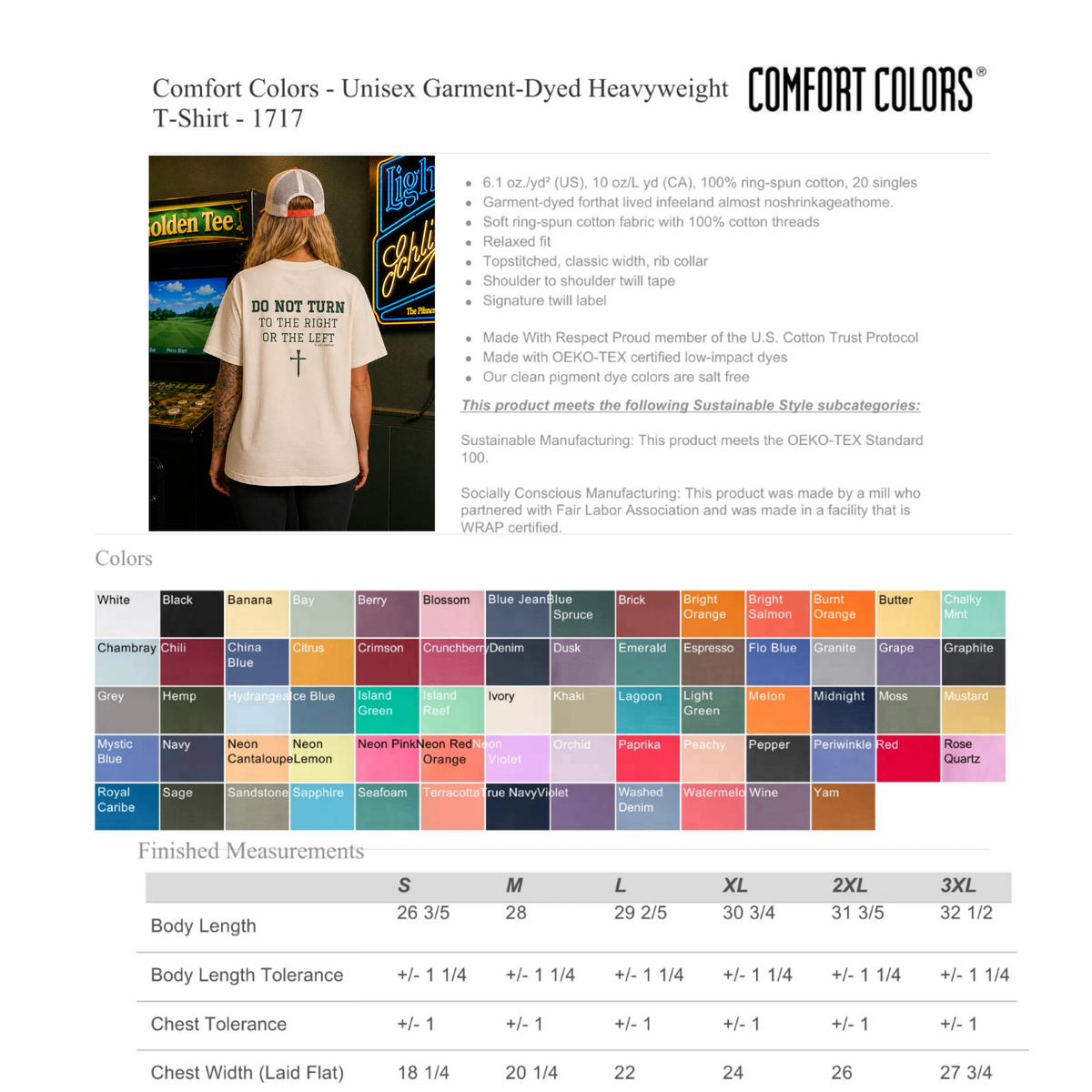 Proverbs 4:27 Golf Shirt, Do Not Turn Right or Left Christian Golf Tee, Funny Golf Gift for Men, Faith Scripture Tee, Comfort Colors
