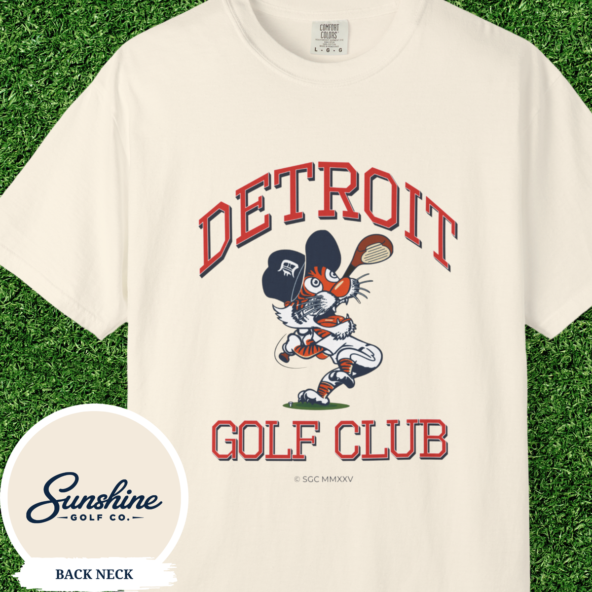 Detroit Tigers Golf Club T-Shirt, Retro 90s Baseball Inspired Golf Tee, Vintage Bootleg Style Comfort Colors Shirt, Michigan Golfer Gift