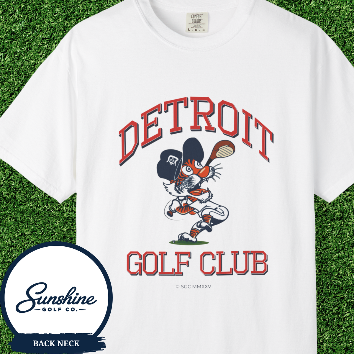 Detroit Tigers Golf Club T-Shirt, Retro 90s Baseball Inspired Golf Tee, Vintage Bootleg Style Comfort Colors Shirt, Michigan Golfer Gift