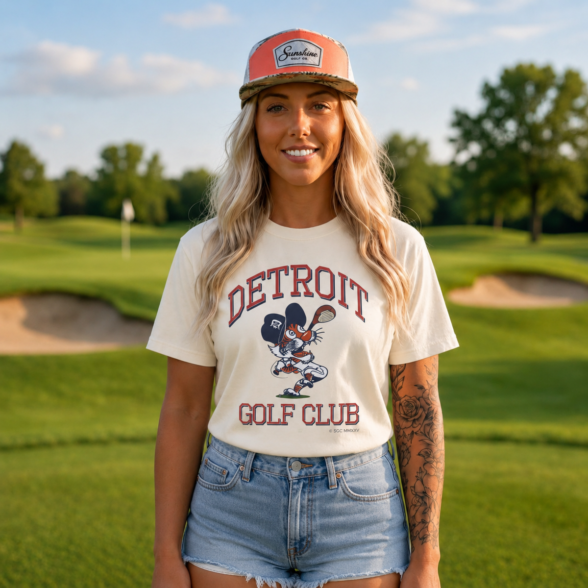 Detroit Tigers Golf Club T-Shirt, Retro 90s Baseball Inspired Golf Tee, Vintage Bootleg Style Comfort Colors Shirt, Michigan Golfer Gift