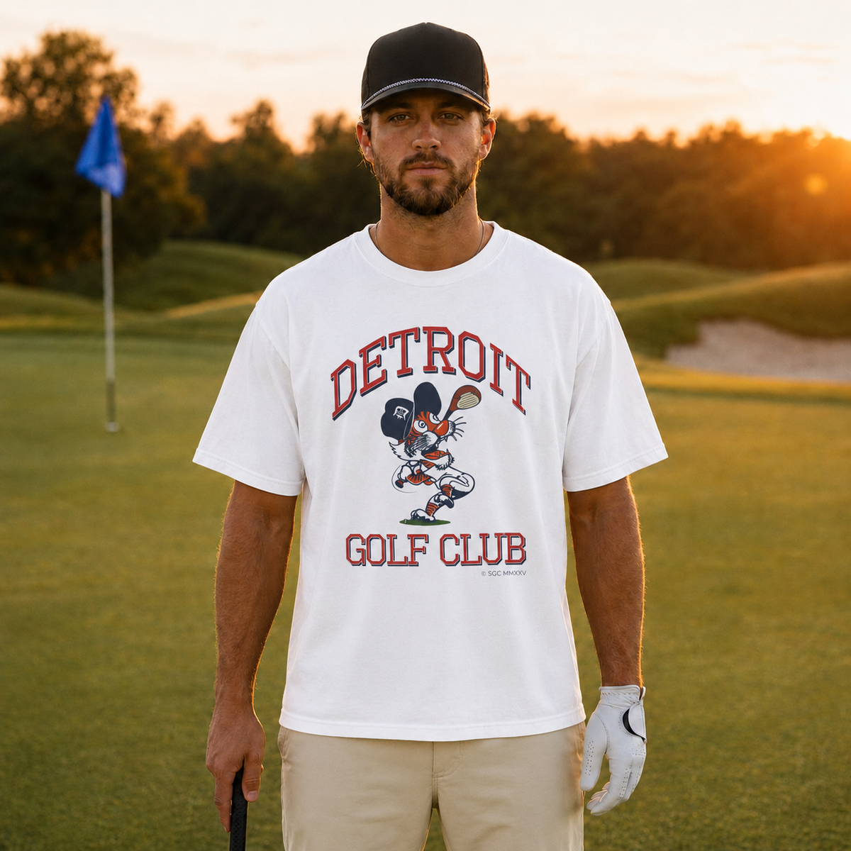 Detroit Tigers Golf Club T-Shirt, Retro 90s Baseball Inspired Golf Tee, Vintage Bootleg Style Comfort Colors Shirt, Michigan Golfer Gift
