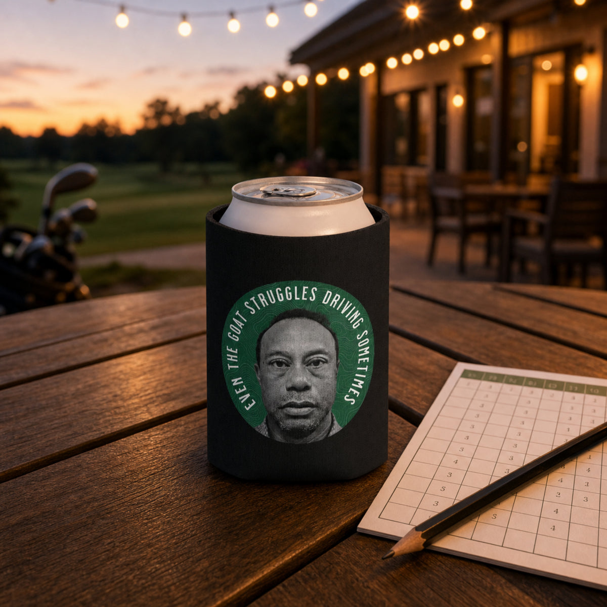 Funny Golf Can Koozie | "Even the GOAT Struggles Driving Sometimes" Beer Sleeve | Golf Gift for Him | Golfer Can Cooler | Golf Accessory
