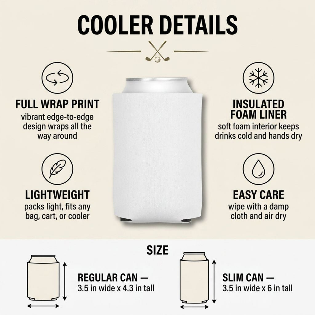 Funny Golf Can Koozie | "Even the GOAT Struggles Driving Sometimes" Beer Sleeve | Golf Gift for Him | Golfer Can Cooler | Golf Accessory