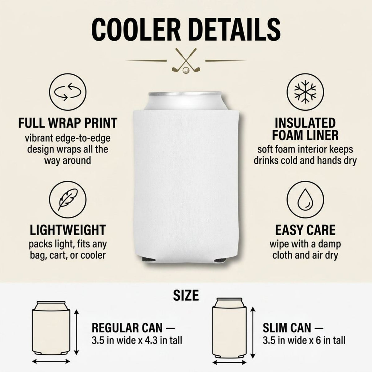Funny Golf Can Koozie | "Even the GOAT Struggles Driving Sometimes" Beer Sleeve | Golf Gift for Him | Golfer Can Cooler | Golf Accessory