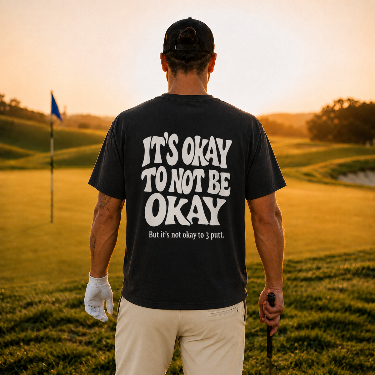 It's Okay To Not Be Okay Shirt, Funny Golf Mental Health Tee, 3 Putt Golf Shirt, Golf Gift for Men, Comfort Colors Golf Tshirt, Golfer Humor