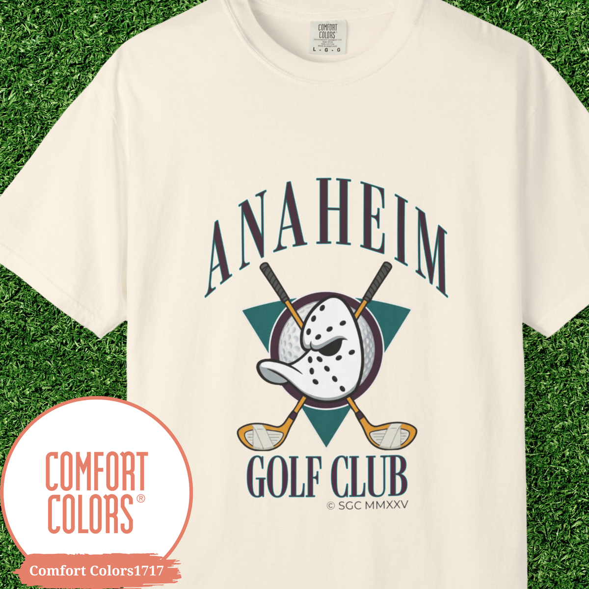 Anaheim Golf Club T-Shirt, Retro 90s Hockey Inspired Golf Tee, Vintage Bootleg Style Comfort Colors Shirt, Golfer Gift for Him, Golf Apparel