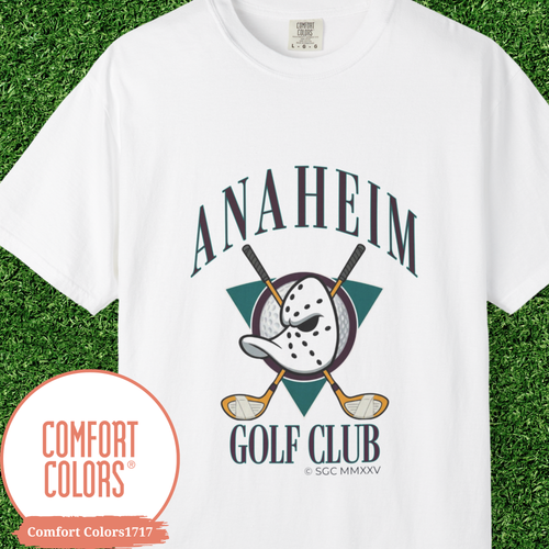 Anaheim Golf Club T-Shirt, Retro 90s Hockey Inspired Golf Tee, Vintage Bootleg Style Comfort Colors Shirt, Golfer Gift for Him, Golf Apparel