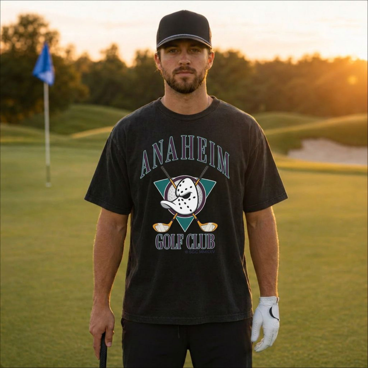Anaheim Golf Club T-Shirt, Retro 90s Hockey Inspired Golf Tee, Vintage Bootleg Style Comfort Colors Shirt, Golfer Gift for Him, Golf Apparel