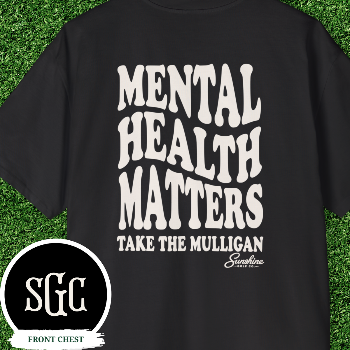 Mental Health Matters Oversized Shirt, Take the Mulligan Heavyweight Golf Tee, Boxy Streetwear Graphic Tee, Golf Gifts for Men, Golfer Gift
