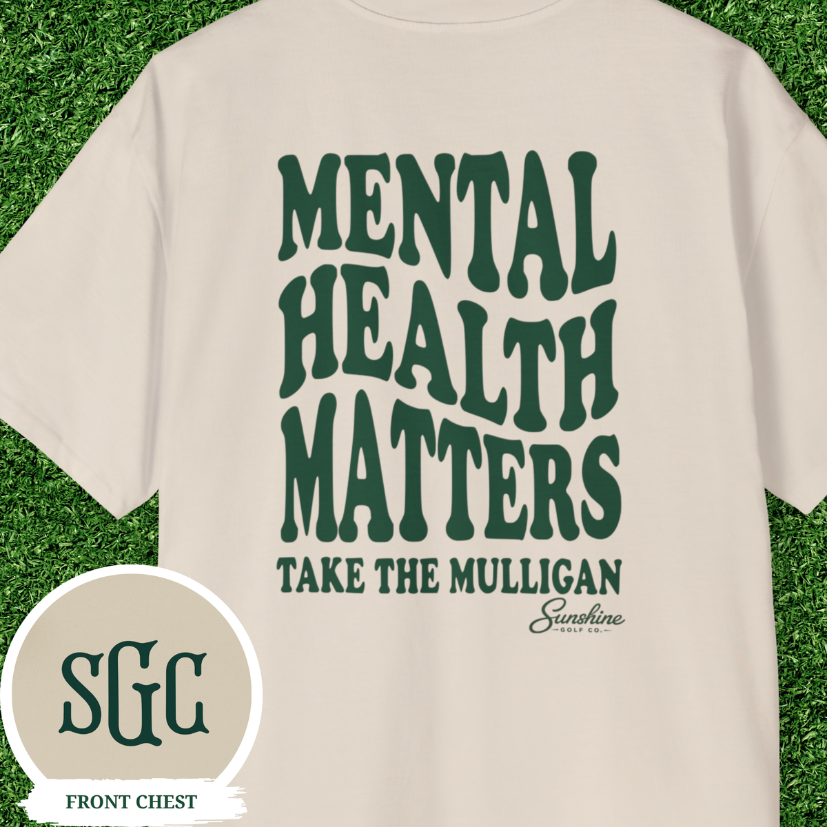 Mental Health Matters Oversized Shirt, Take the Mulligan Heavyweight Golf Tee, Boxy Streetwear Graphic Tee, Golf Gifts for Men, Golfer Gift