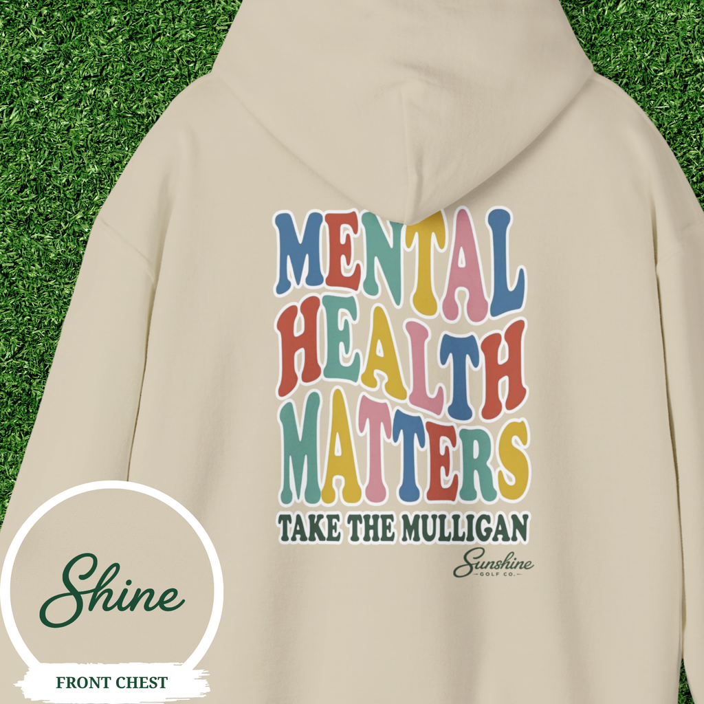 Mental Health Matters Hoodie, Take the Mulligan Funny Golf Sweatshirt, Golf Gifts for Men Women, Therapist Hoodie, Retro Golfer Gift