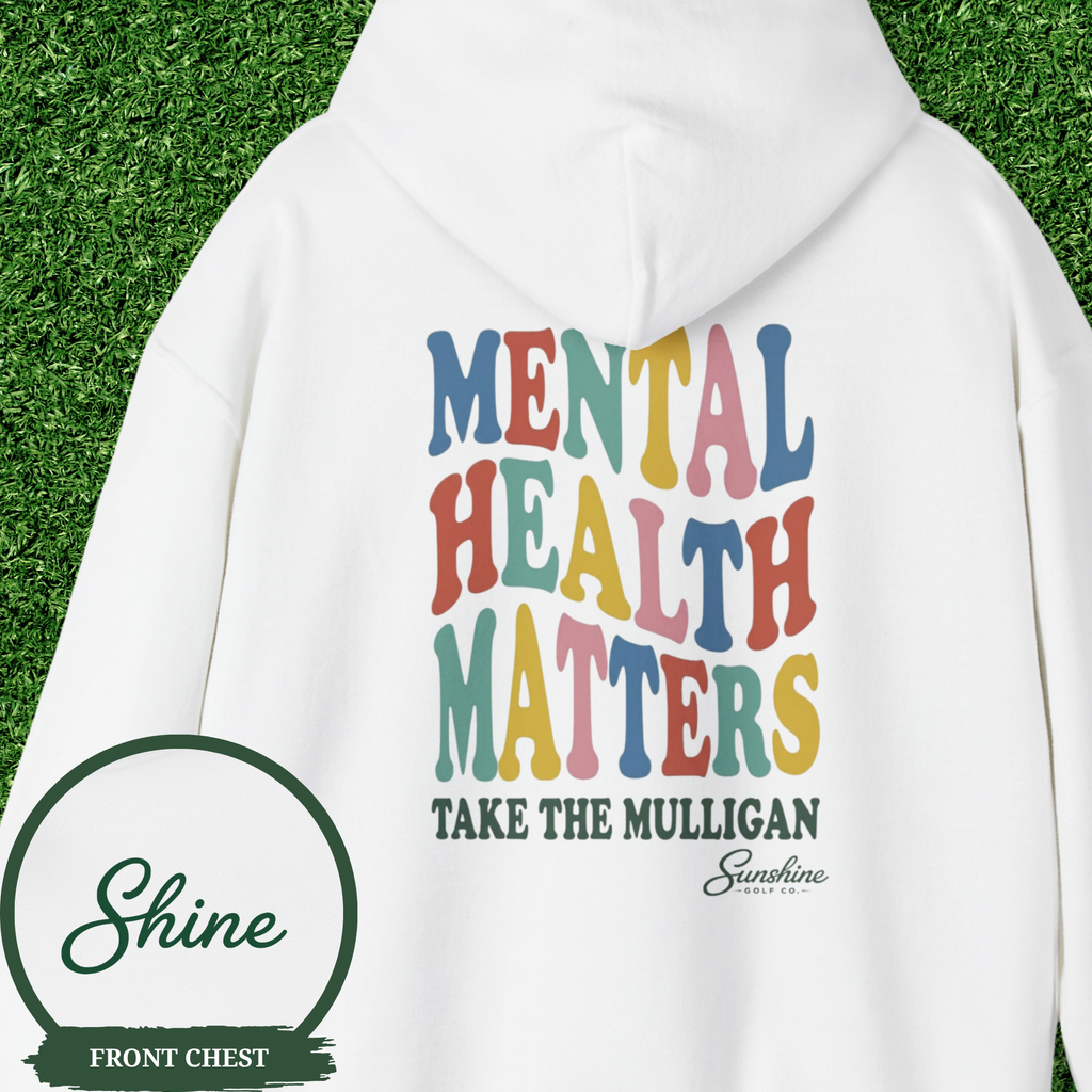 Mental Health Matters Hoodie, Take the Mulligan Funny Golf Sweatshirt, Golf Gifts for Men Women, Therapist Hoodie, Retro Golfer Gift