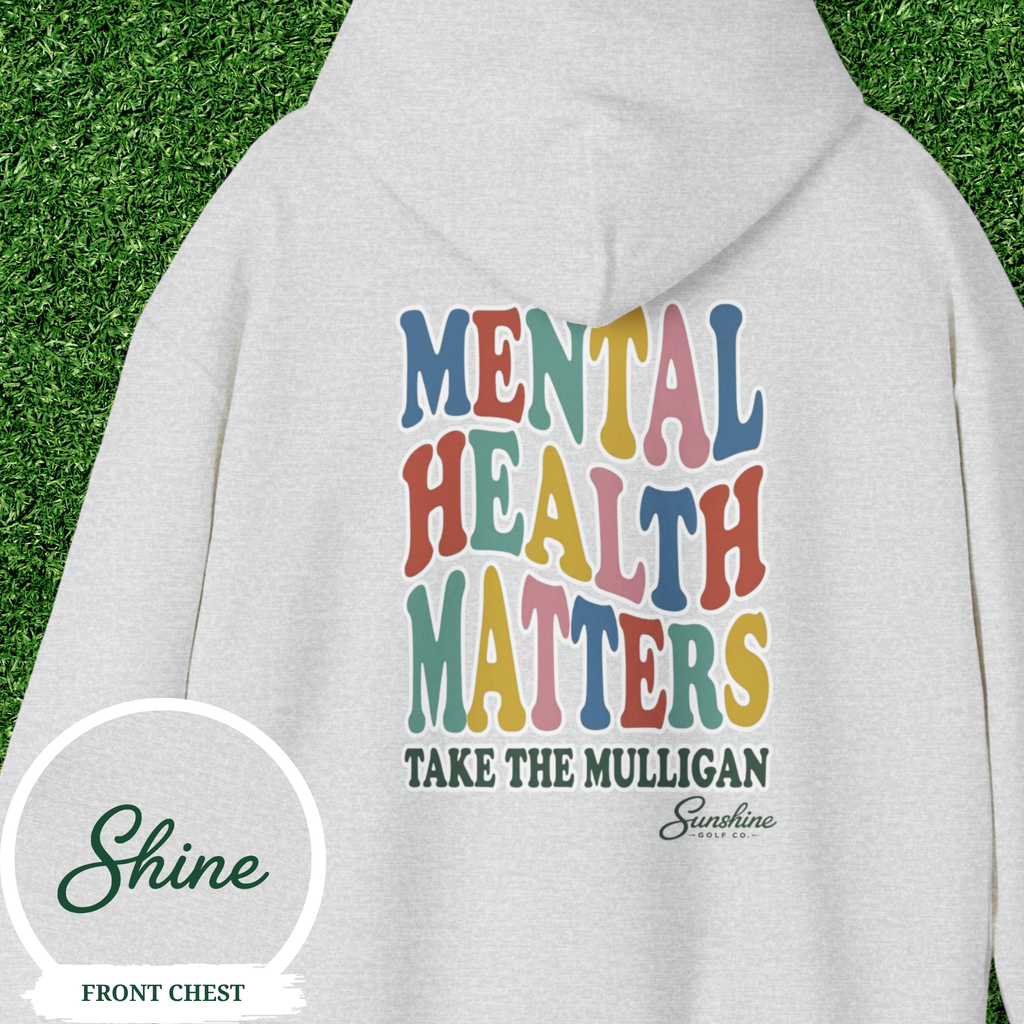 Mental Health Matters Hoodie, Take the Mulligan Funny Golf Sweatshirt, Golf Gifts for Men Women, Therapist Hoodie, Retro Golfer Gift