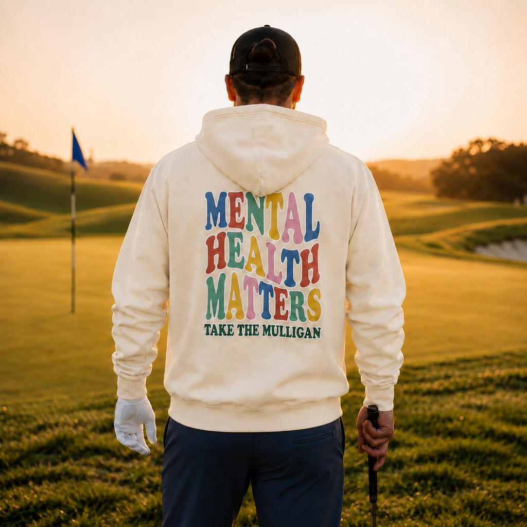 Mental Health Matters Hoodie, Take the Mulligan Funny Golf Sweatshirt, Golf Gifts for Men Women, Therapist Hoodie, Retro Golfer Gift