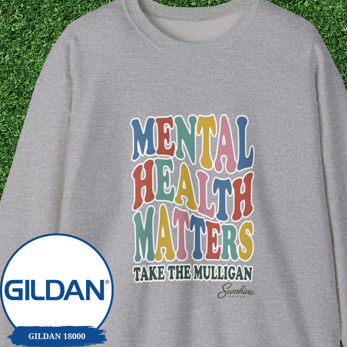Mental Health Matters Sweatshirt, Take the Mulligan Funny Golf Crewneck, Golf Gifts for Men Women, Therapist Sweatshirt, Golfer Gift