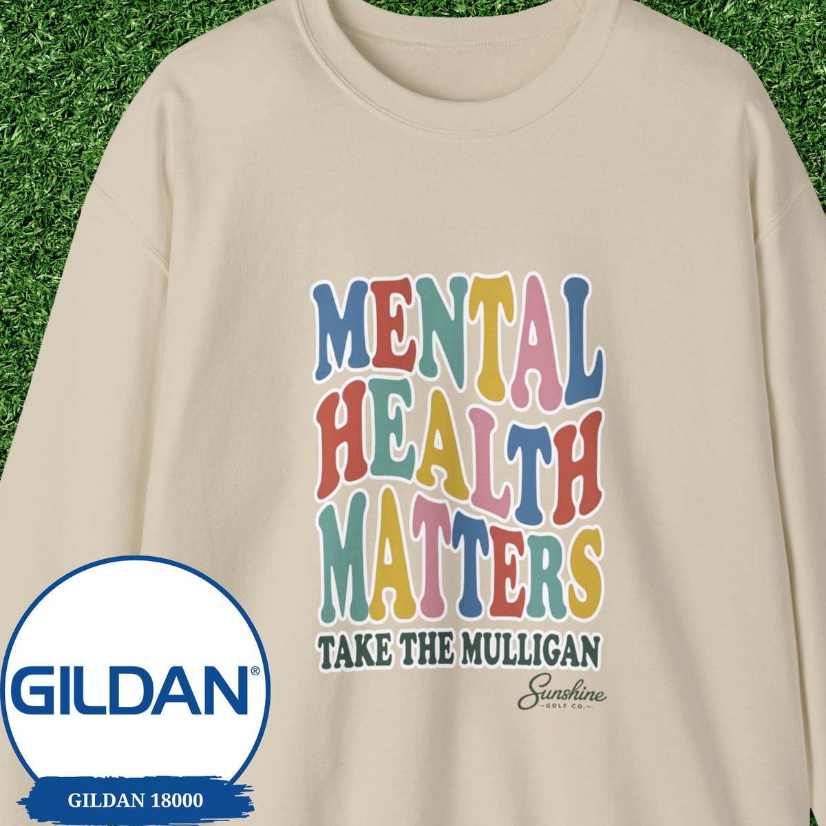 Mental Health Matters Sweatshirt, Take the Mulligan Funny Golf Crewneck, Golf Gifts for Men Women, Therapist Sweatshirt, Golfer Gift
