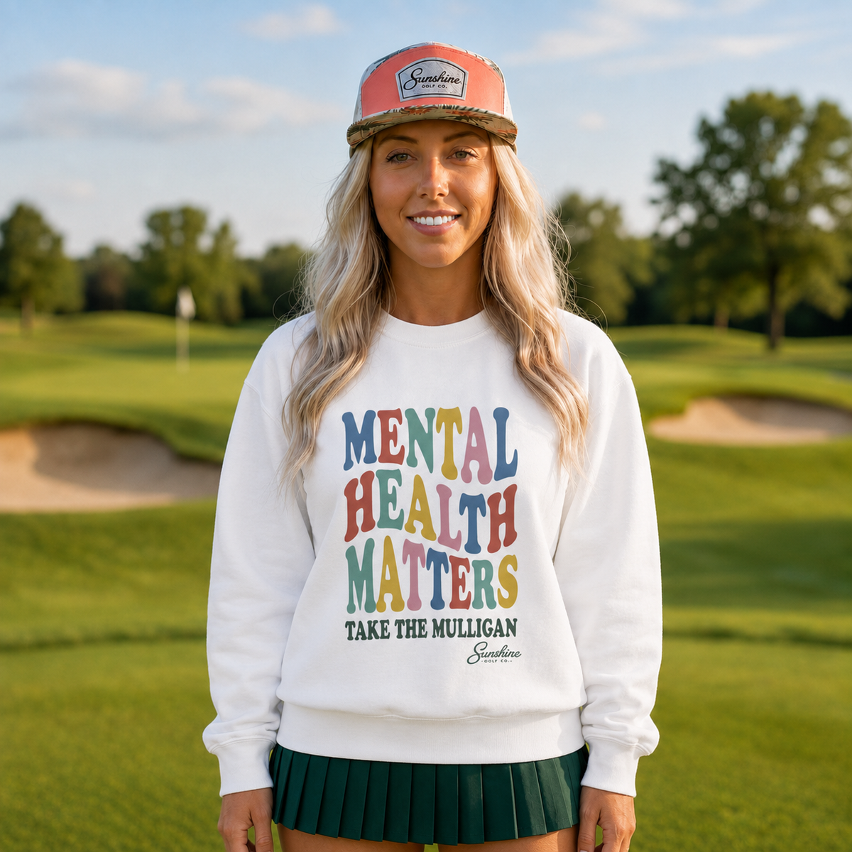 Mental Health Matters Sweatshirt, Take the Mulligan Funny Golf Crewneck, Golf Gifts for Men Women, Therapist Sweatshirt, Golfer Gift