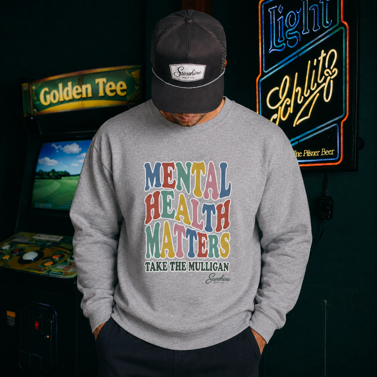 Mental Health Matters Sweatshirt, Take the Mulligan Funny Golf Crewneck, Golf Gifts for Men Women, Therapist Sweatshirt, Golfer Gift