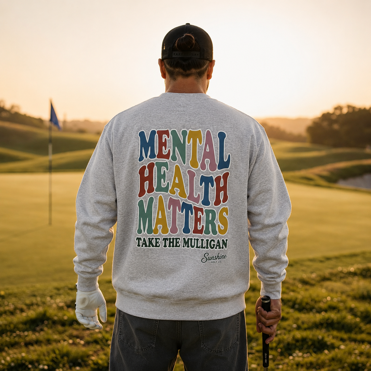Mental Health Matters Sweatshirt, Take the Mulligan Funny Golf Crewneck, Golf Gifts for Men Women, Therapist Sweatshirt, Golfer Gift