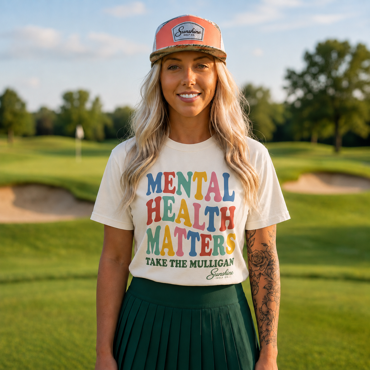 Mental Health Matters T-Shirt | Take The Mulligan colorful typography