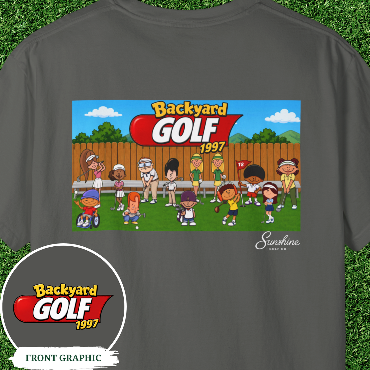 Backyard Golf 1997 Retro Tee | Comfort Colors Golf T Shirt | Funny 90s Video Game Golf Shirt | Golf Gift for Him | Nostalgic Golfer Tee