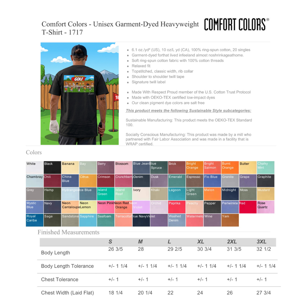 Backyard Golf 1997 Retro Tee | Comfort Colors Golf T Shirt | Funny 90s Video Game Golf Shirt | Golf Gift for Him | Nostalgic Golfer Tee
