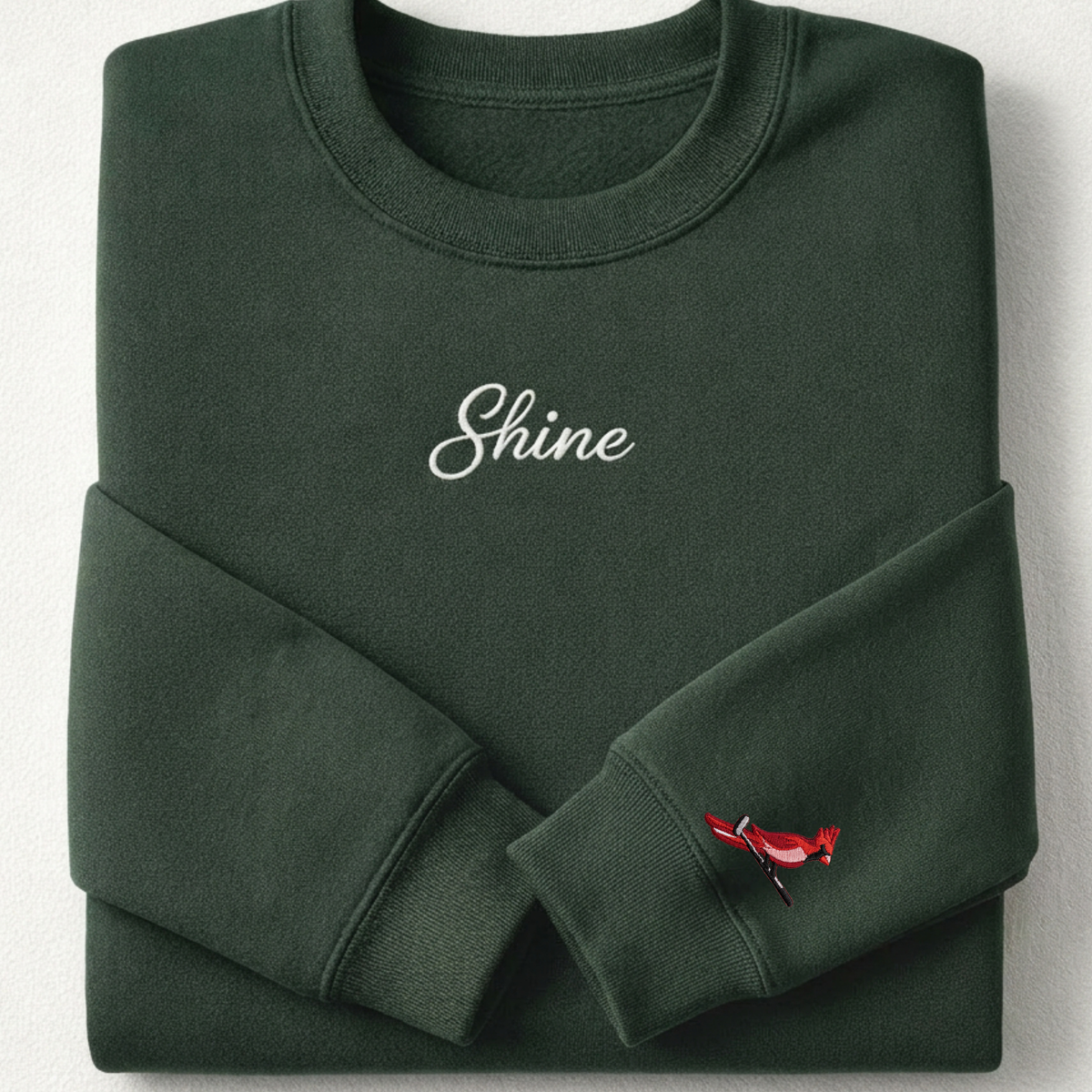 Sunshine Golf Co Embroidered Crewneck Sweatshirt | Cardinal Putter Sleeve Embroidery | Golf Sweatshirt | Golfer Gift | Gildan Heavy Blend