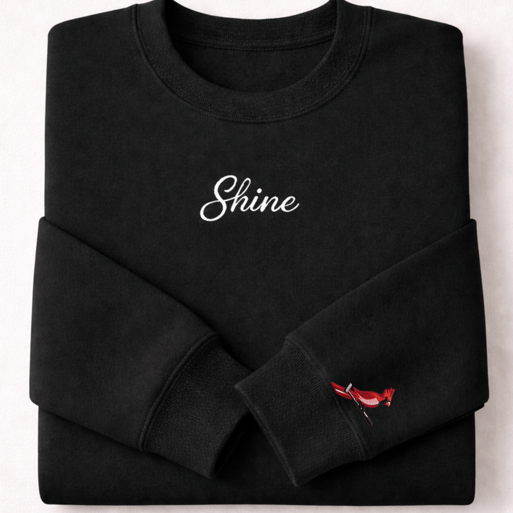Sunshine Golf Co Embroidered Crewneck Sweatshirt | Cardinal Putter Sleeve Embroidery | Golf Sweatshirt | Golfer Gift | Gildan Heavy Blend