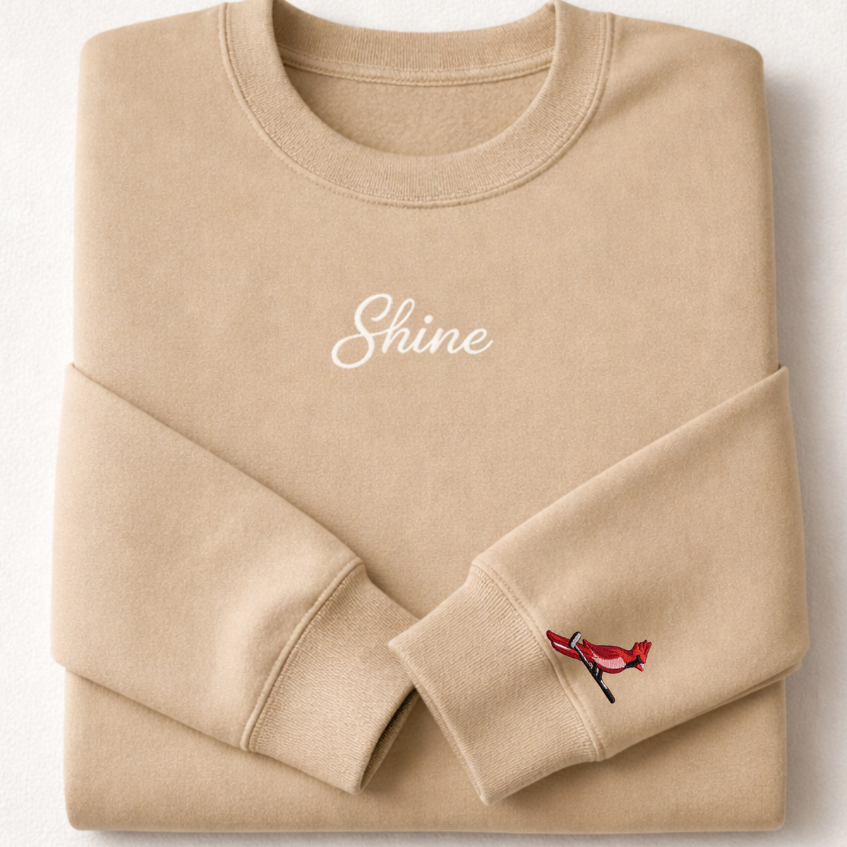 Sunshine Golf Co Embroidered Crewneck Sweatshirt | Cardinal Putter Sleeve Embroidery | Golf Sweatshirt | Golfer Gift | Gildan Heavy Blend