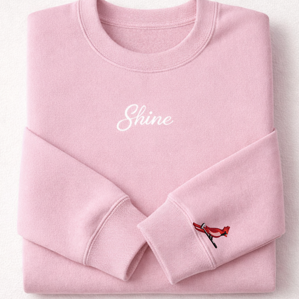 Sunshine Golf Co Embroidered Crewneck Sweatshirt | Cardinal Putter Sleeve Embroidery | Golf Sweatshirt | Golfer Gift | Gildan Heavy Blend